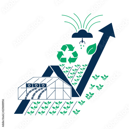 Sustainable Agriculture Green Investment Growth Vector