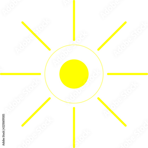 Clean Cyberpunk Neon Spark Symbol Designed With Minimalist Lines And Bright Luminous Yellow Glowing Tech
