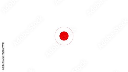 Red circle icon on white background with subtle pink outline recording indicator symbol simple