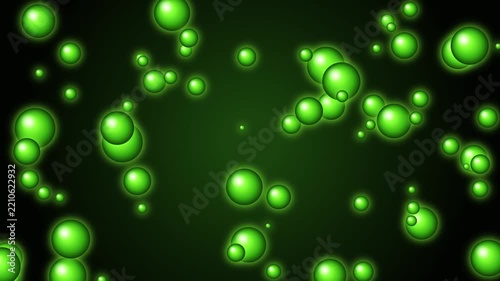 Bright Neon Green Glowing Particle Animation