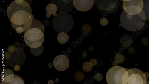 Elegant Gold and Gray Bokeh on Black Background