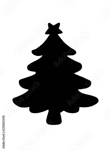 christmas tree isolated on white