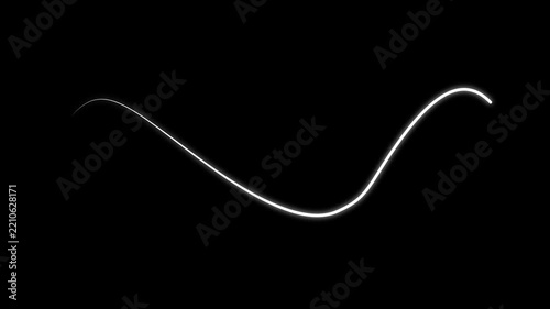Animated curved light line overlay