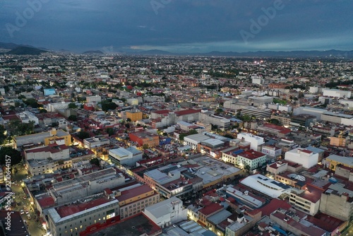 Aerial View of Mexico City Urban Skyline and Cityscape