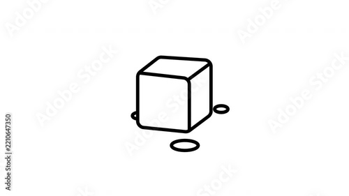 Ice Cube, cold drink, summer beverage, cooling, animation, animated