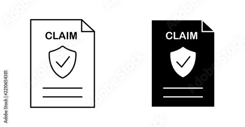 Insurance Claim Approved Icon, Verified Coverage Approval and Policy Success Vector