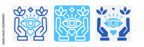 Eye Wellness Icon In Two Colors Style Collection 