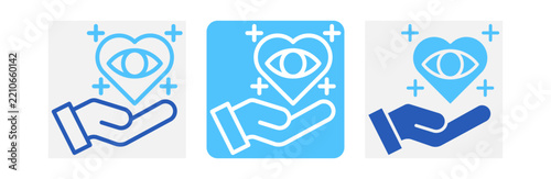 Optical Care Icon In Two Colors Style Collection 