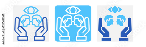 Vision Support Icon In Two Colors Style Collection 