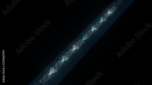 Flow data digital network technology AI bg able to loop endless 4k