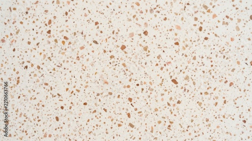 Floor surface made of light colored terrazzo with small stones