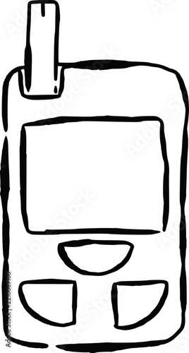 Glucometer Line Art Front View for Diabetes Monitoring