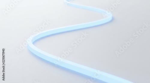 Glowing path supports strategic navigation through soft blue curve with clean futuristic energy and calm visual motion