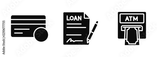 Banking services icons
