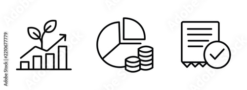 Business and finance icons set