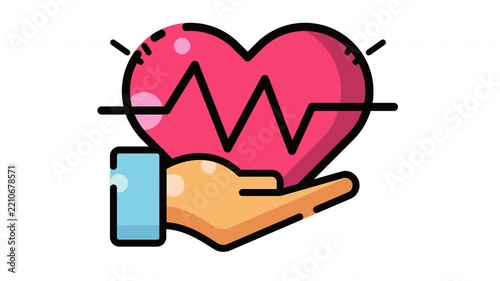 Doctor icon hand heart symbol suitable for medical logos, healthcare websites, educational materials, and healthrelated designs. Perfect for medical concepts.