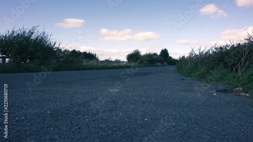 Dark lonely empty road