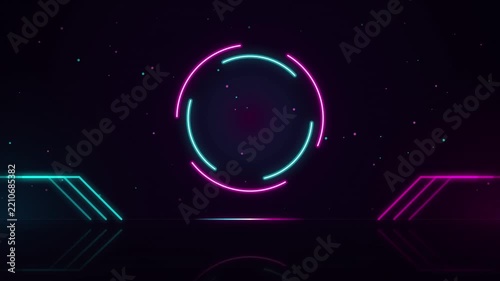 Abstract Neon Cyberpunk Portal Loop Seamless Motion Loop 4K