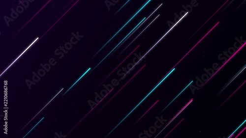 Abstract Neon Light Streaks Cyber Seamless Motion Loop 4K