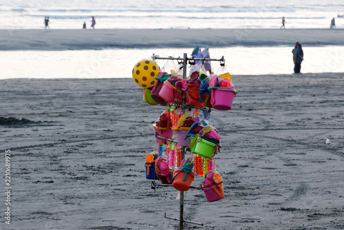 A toy shop on Cox’s Bazar sea beach.this photo was taken from Bangladesh.