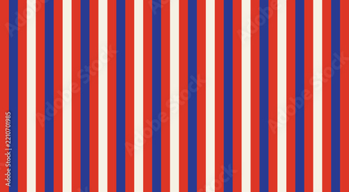 Seamless pattern background with vertical red white and blue stripes design