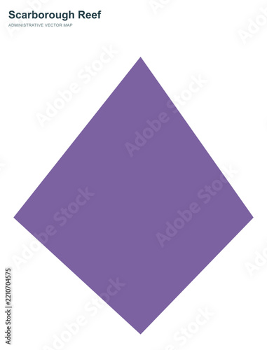 Scarborough Reef vector map outline represented in a purple diamond shape.