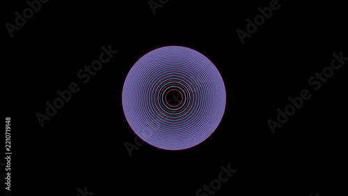 Hypnotic Concentric Rings - Retro Sci-Fi Psychedelic Visual Loop