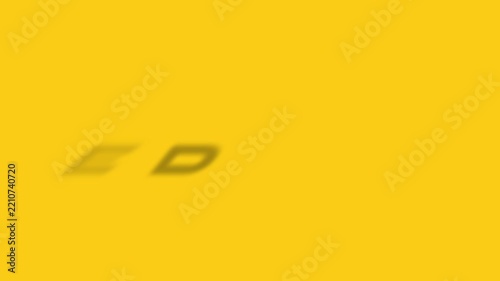 Kinetic Typography Motion Graphics of Black Stay Focused Text Animation with Misaligned Character Snap Effect on Yellow Background