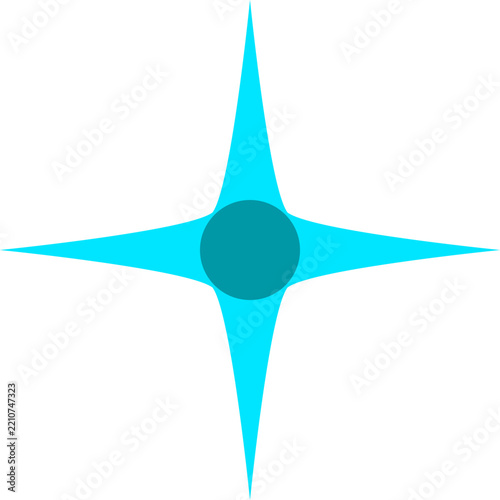 Electric Blue Neon Spark Icon Representing Energy Efficiency And High Performance Computing For Modern Technology