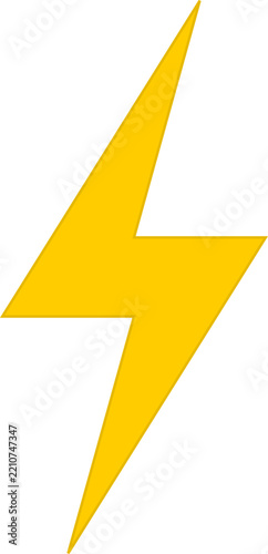 Electric Bolt Spark Vector Illustration for Weather App Icons and Natural Power Energy Symbol Design