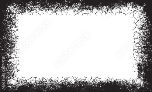 frame with black and white background, Grunge Cracked Border Background, grunge frame with black and white vector