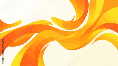 Abstract orange and yellow fluid wave background with smooth flowing