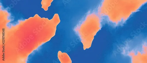 Panel kuchenny z motywem Abstract thermal view with patchy orange and blue surface
