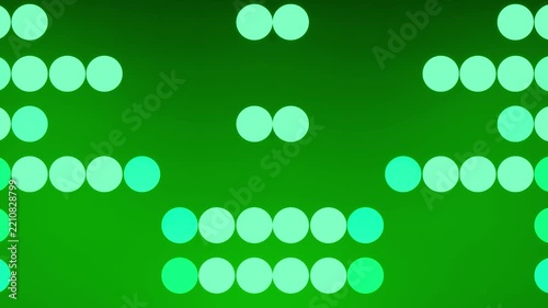 Irregular Grouping of Jade Light Dots Hovering in Darkness