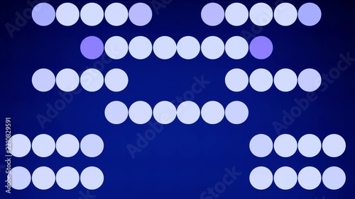 Loose Formation of Periwinkle Beads Scattered on Deep Navy