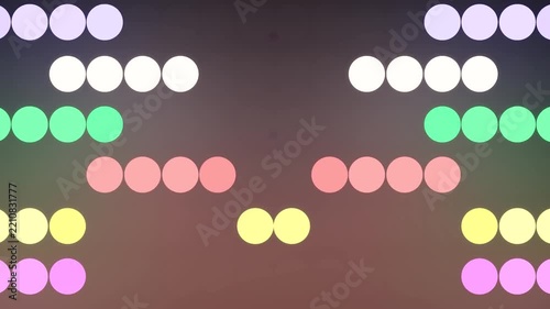 Pastel Rainbow Bead Clusters Splitting Toward Opposite Edges