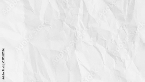 Crumpled White Paper Texture Background