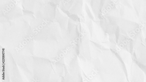 Crumpled White Paper Texture Background