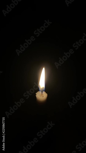 candle on black background
