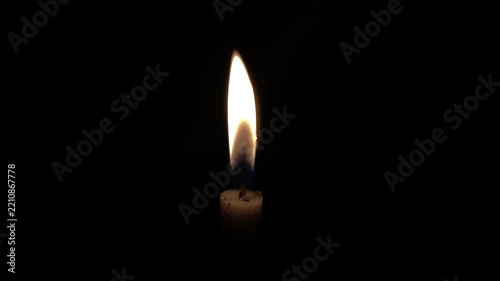 candle on black background