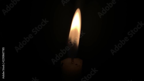 candle on black background