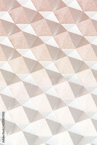 3D copper paper craft heptagonal patterned background design element