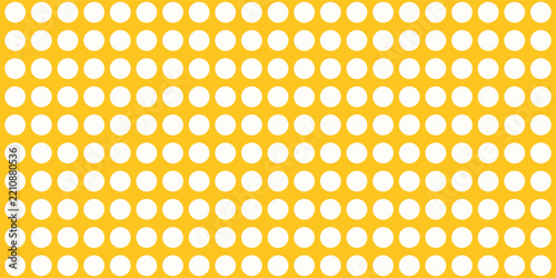 Yellow Polka Dot Pattern With Single Highlighted Circle Emphasis And Minimal Geometric Design