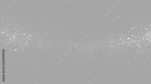 White sparkling dust particles overlay on transparent background. Glowing magic glitter trail and stardust effect