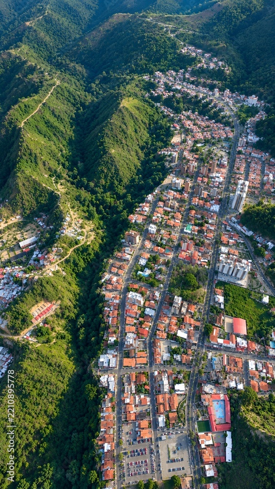 Fototapeta premium aerial view of the city Valera Trujillo Venezuela