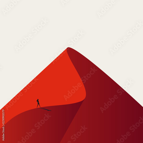 Business career growth vector concept. Symbol of professional ambition, corporate promotion, future strategic success path direction . Minimal design eps10 illustration.
