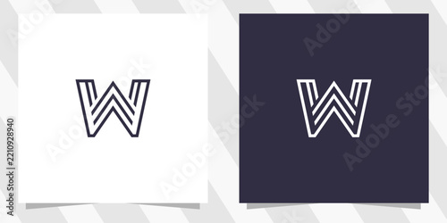 letter w logo design vector