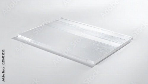 Frosted Acrylic Sheet on White Studio Background for Display