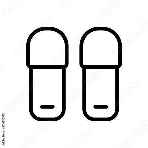 Pair of simple hotel slippers isolated on a transparent background