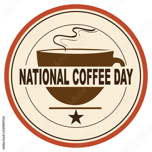 National Coffee Day sticker
